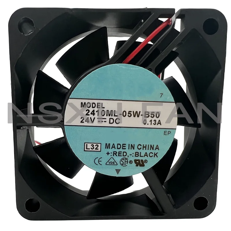 New Fan For 2410ML-05W-B50 6025 24V 6cm Double Ball Inverter Fan Cooling Fan