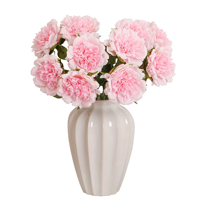 1 pièces tige unique artificielle vraie touche pivoine soie fleurs décor à la maison maison chambre décoration cadeau F1367