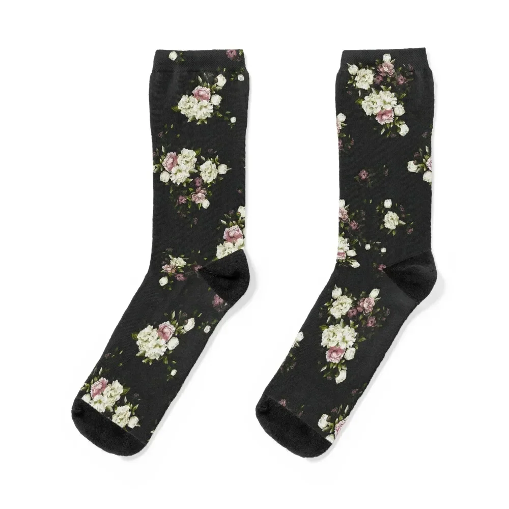 English Roses Pattern Print Socks New year's new in's halloween Socks Women Men's