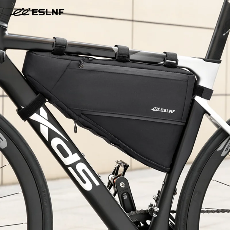 AliExpress NONE ESLNF Bike Frame Bag Expandable Large Capacity Bicycle Top Tube Down Tube Storage Bag Side Mesh Pocket Waterproof MTB Road Bike