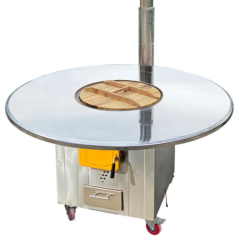 

New indoor and outdoor stainless steel mobile firewood stove, household rural energy-saving cooking outdoor firewood stove