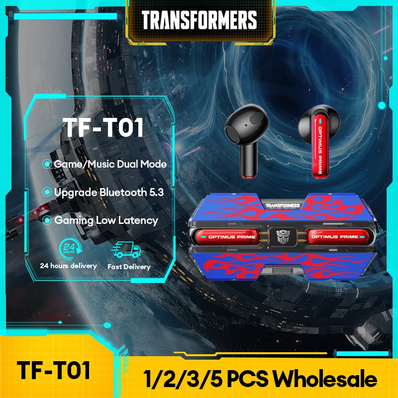 

Choice TRANSFORMERS TF-T01 2/3/5 PCS Wholesale Bluetooth TWS Gaming Earphones HD Call Noise Reduction Headphones Music Earbuds