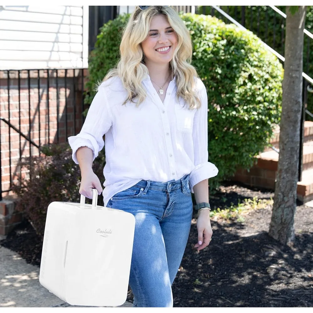 10-Liter-Minikühlschrank für Schlafzimmer – Auto, Büro, Schreibtisch und Studentenwohnheim, 12 V, tragbarer Kühler, wärmer, Lebensmittel, Getränke, Hautpflege, Beauty-Ma