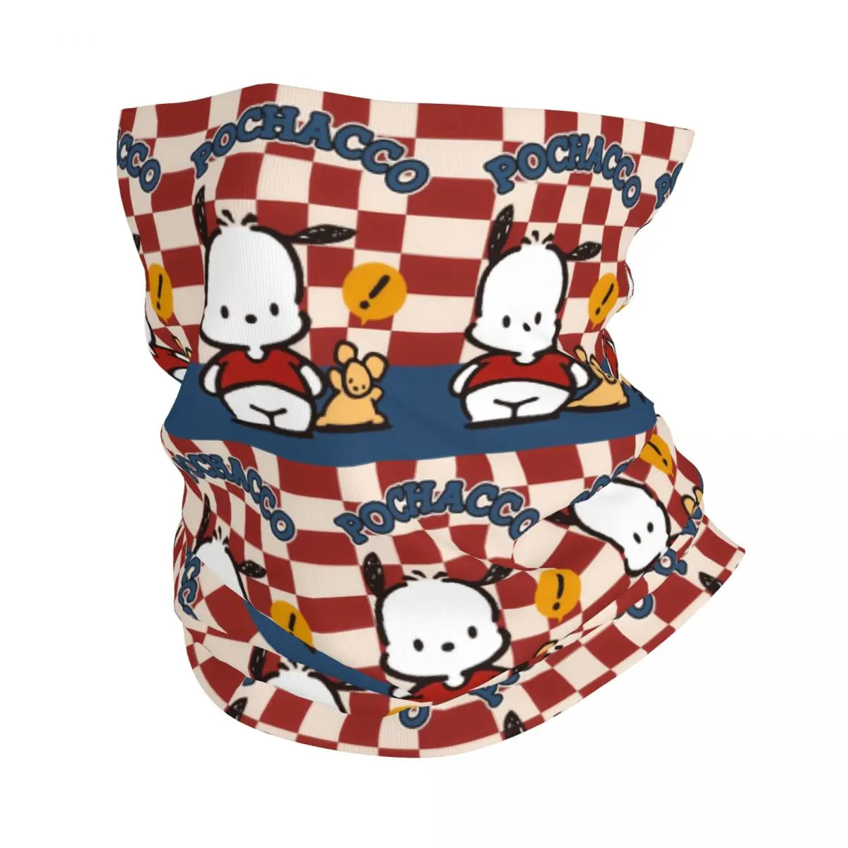 Custom Pochacco Neck Gaiter Men Women UV Face Shield Winter Cartoon Bandana Scarf for Cycling