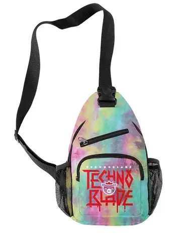 패션 참신 멋진 technoblade Crossbody 가슴 가방 옥스포드 방수 소년/소녀 스포츠 여행 가방 3D 인쇄 어깨 가방