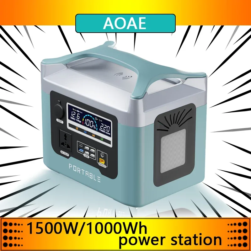 1500W portable power station camping power station power outage batteries 파워뱅크 power supplyfor Outdoor Blackout 배터리 캠핑 Camping