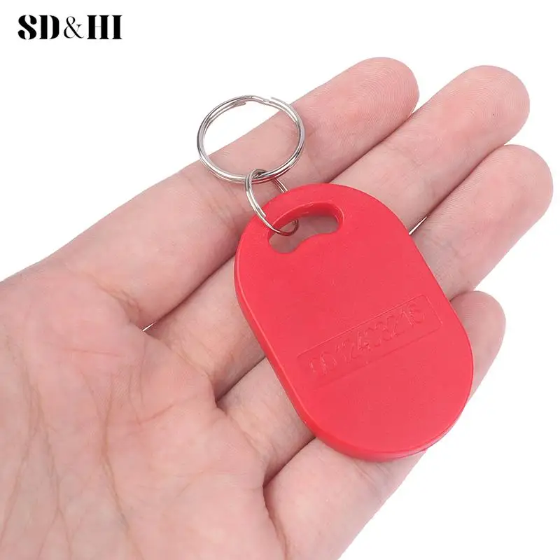 Dual Chip Frequency RFID Composite Key Tags, IC mutável e ID Keyfob, 125KHZ, T5577, 13.56MHZ, regravável