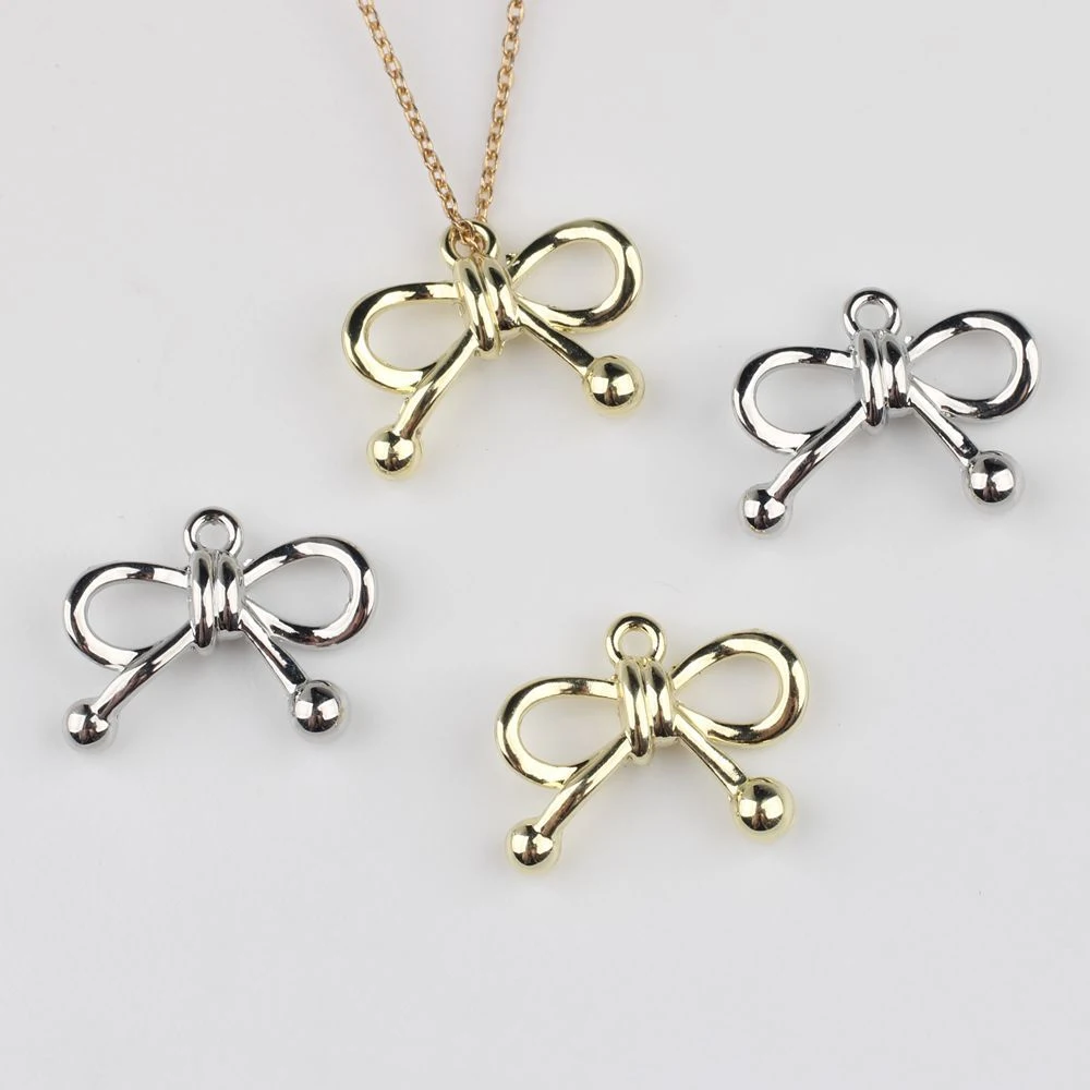 

10pcs Simple Mini Bow Pendant Earring Necklace Bracelet Jewelry Making Accessories Handmade DIY Ornament Craft Supplies Fashion