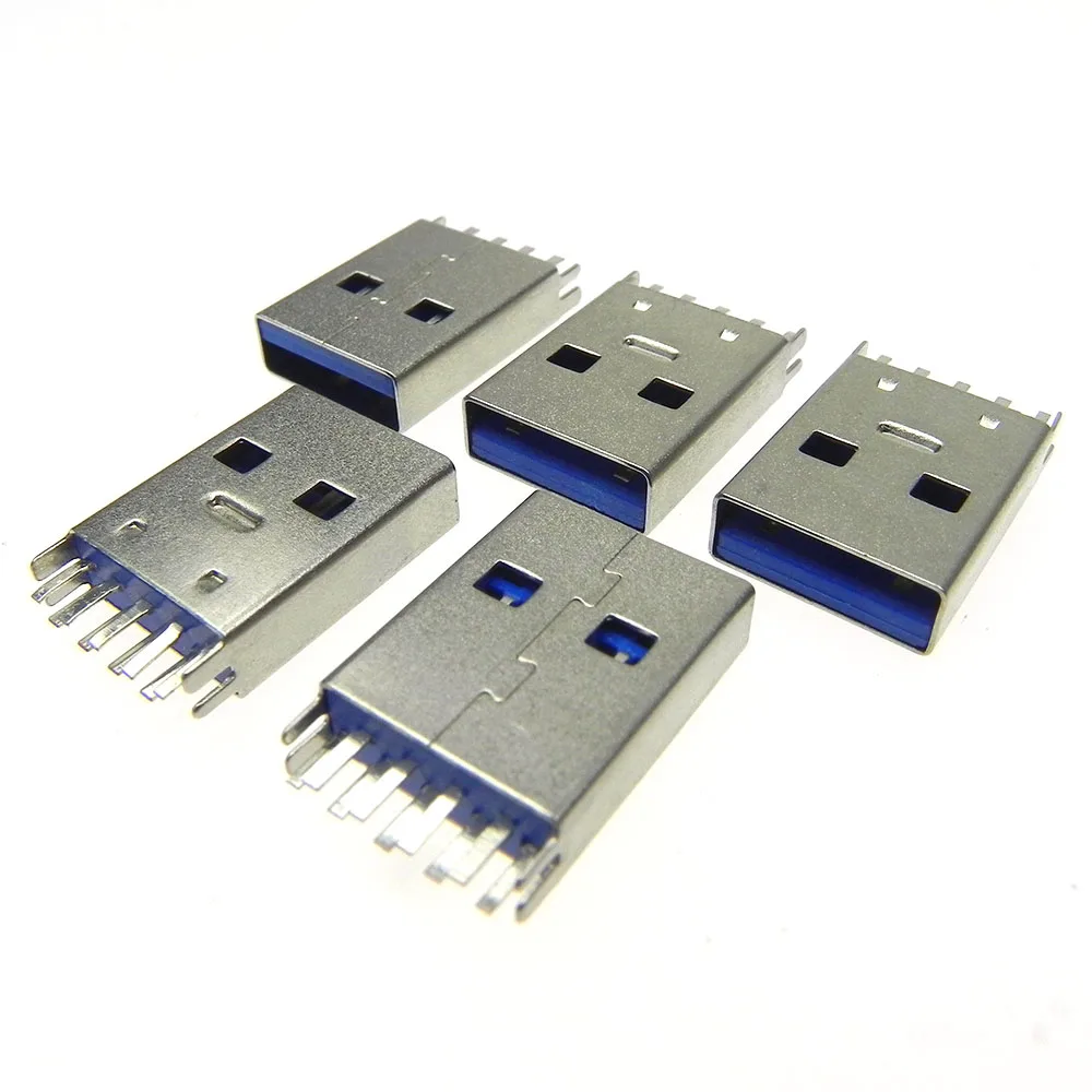USB 3.0 A Type Male Plug Connector 9P High-speed Data Transmission USB 3.0 Jack Charging Socket Soldering
