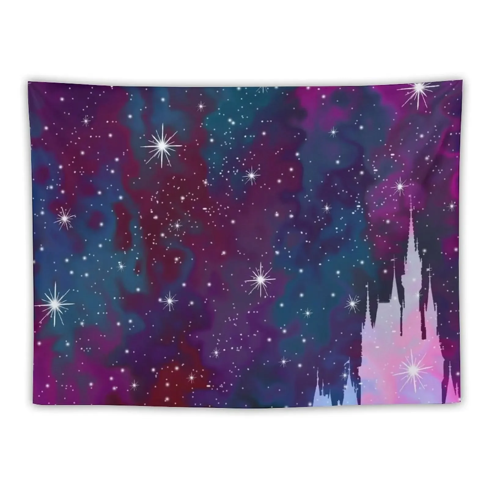 

Magic Castle Silhouette Space Tapestry Bedroom Decoration Bedroom Decorations Tapestry