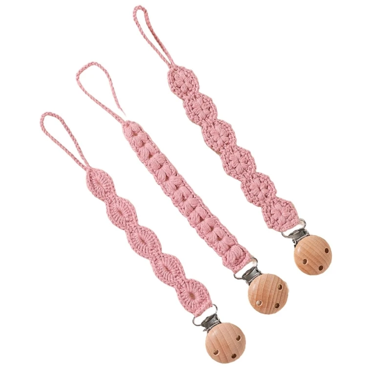 3pcs Baby Dummy Clip Pacifier Chain Pacifier Holder Toddlers Teether Clip 425F