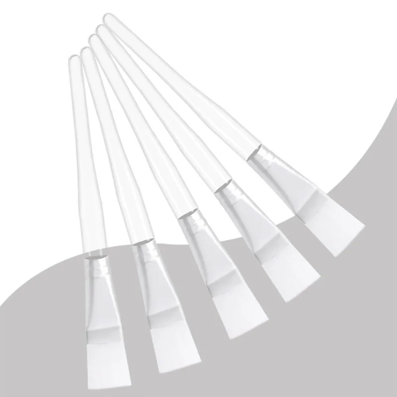 1 Uds. Cepillo para máscara Facial mango de plástico transparente DIY pelo suave máscara Facial cepillo de maquillaje conveniente herramienta de belleza para el cuidado de la piel