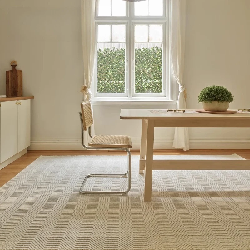 

Pure handmade wool carpet, living room French retro medieval light luxury cream style