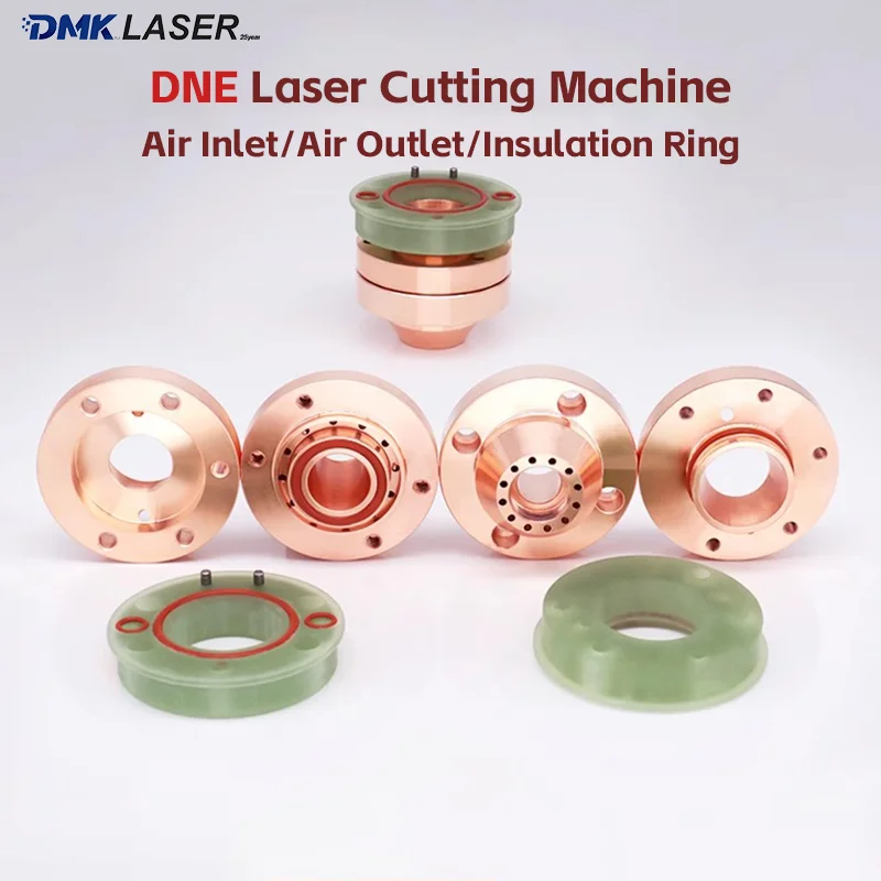 DNE Laser Cutting Air Inlet Air Outlet Insulation Ring Ceramic Ring QT Laser Head 3501 QT90 Copper Rod Lock Nut Ceramic Body