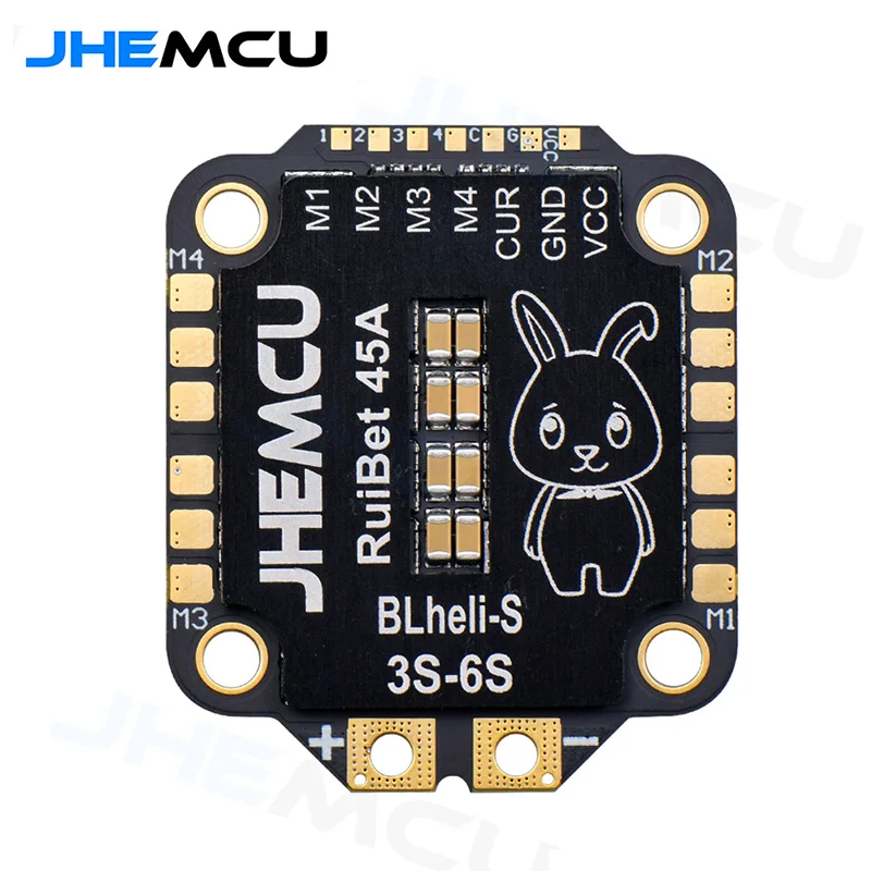 

JHEMCU RuiBet 45A 55A BLHELI_S Dshot600 3-6S Tanpa Sikat 4in1 ESC 30X30mm untuk FPV Gaya Bebas Pengendali Penerbangan Bagian DIY