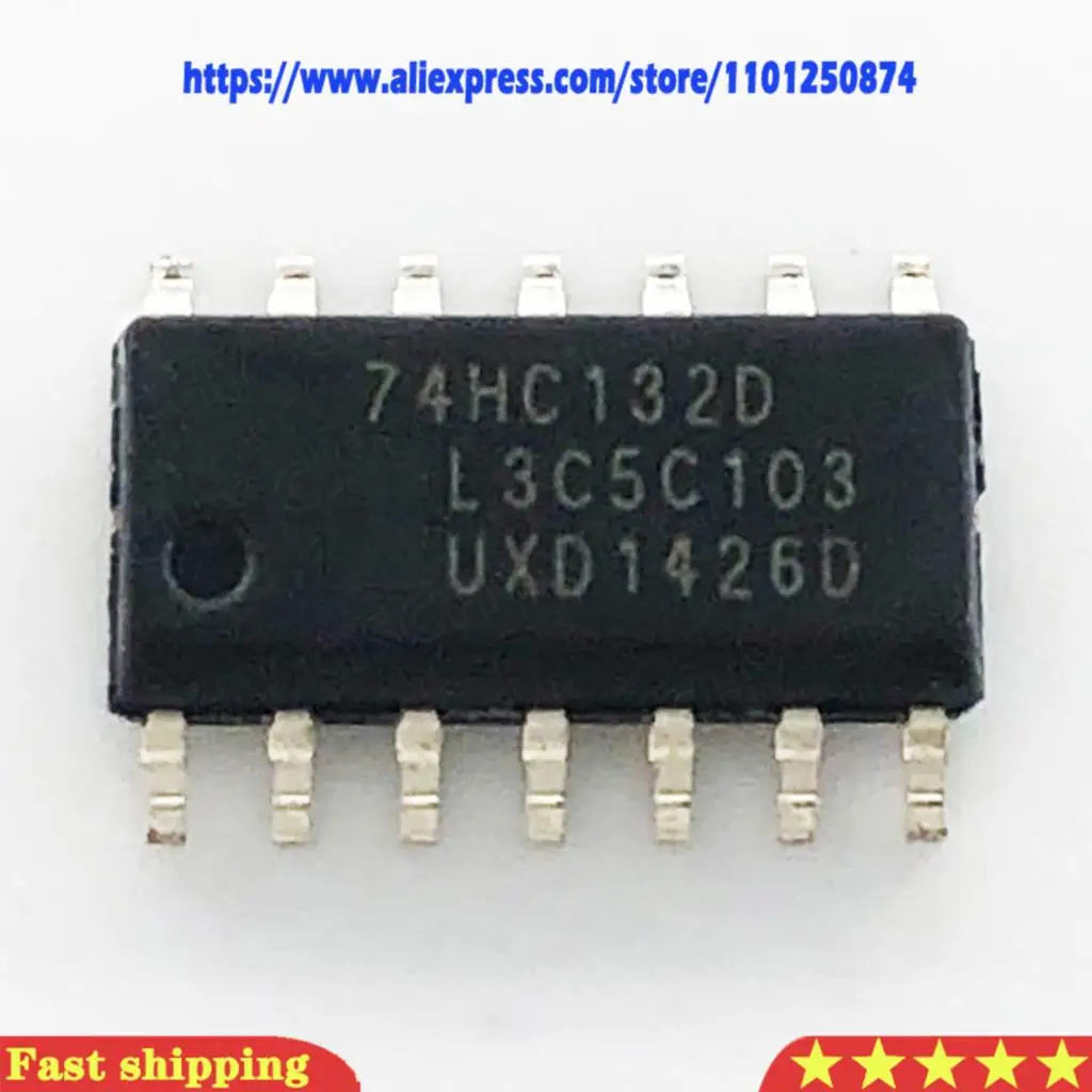 4PCS 74HC132D SOP14 74HC132 SOP SN74HC132DR SN74HC132 74HC132D SOP-14 SMD  and original IC