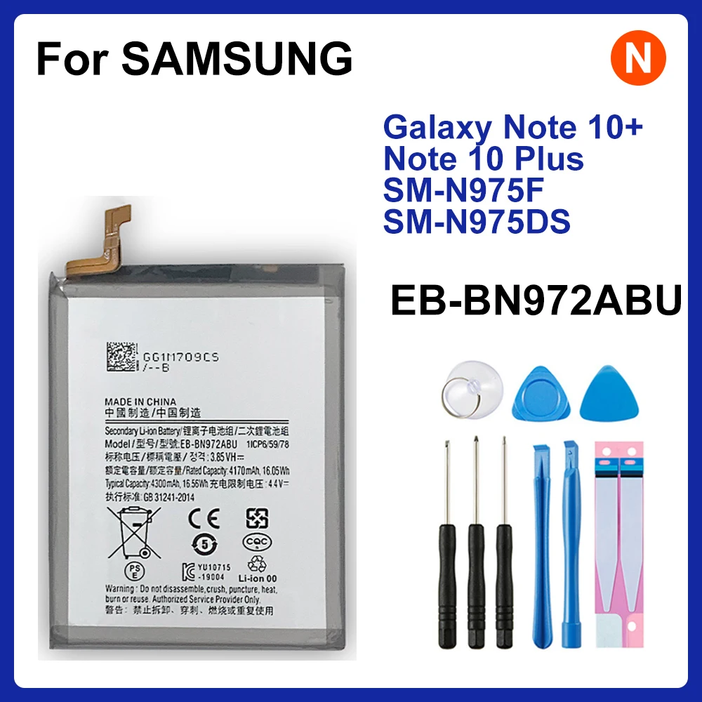 EB-BN972ABU 4300mAh Battery For Samsung Galaxy Note 10+ Note 10 Plus SM-N975F SM-N975DS phone Batteries