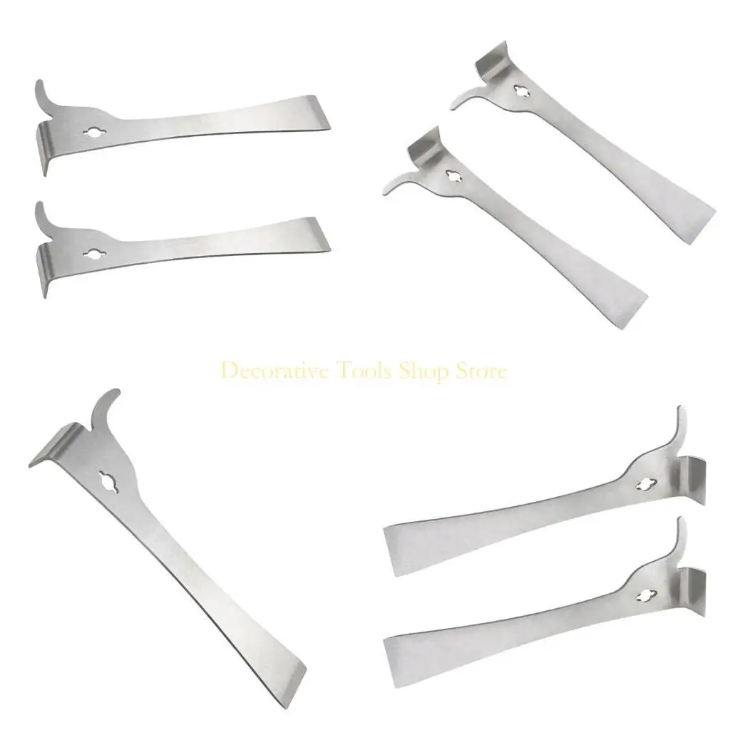 QX2E 2Pieces Stainless Steel Honeys Cutting Tool Multifunctional Thumb Type Bees Hives Scraper Cutter Beekeeping Supplies
