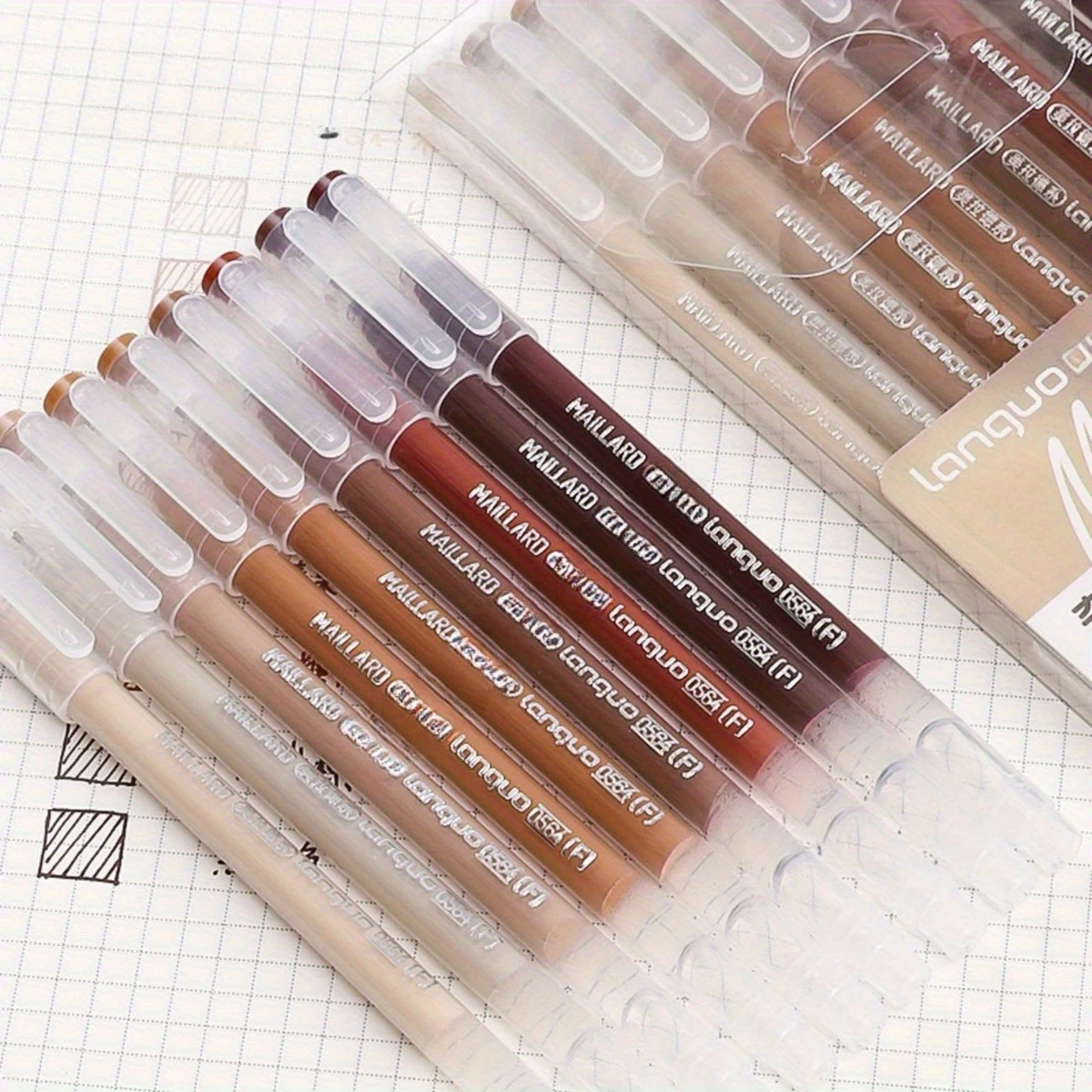 9pcsColor Gel Pen Set Kawaii Aesthetic Stationery Pretty Stationery Student Diary Pen Handbook Pen Color Markers School Supplies