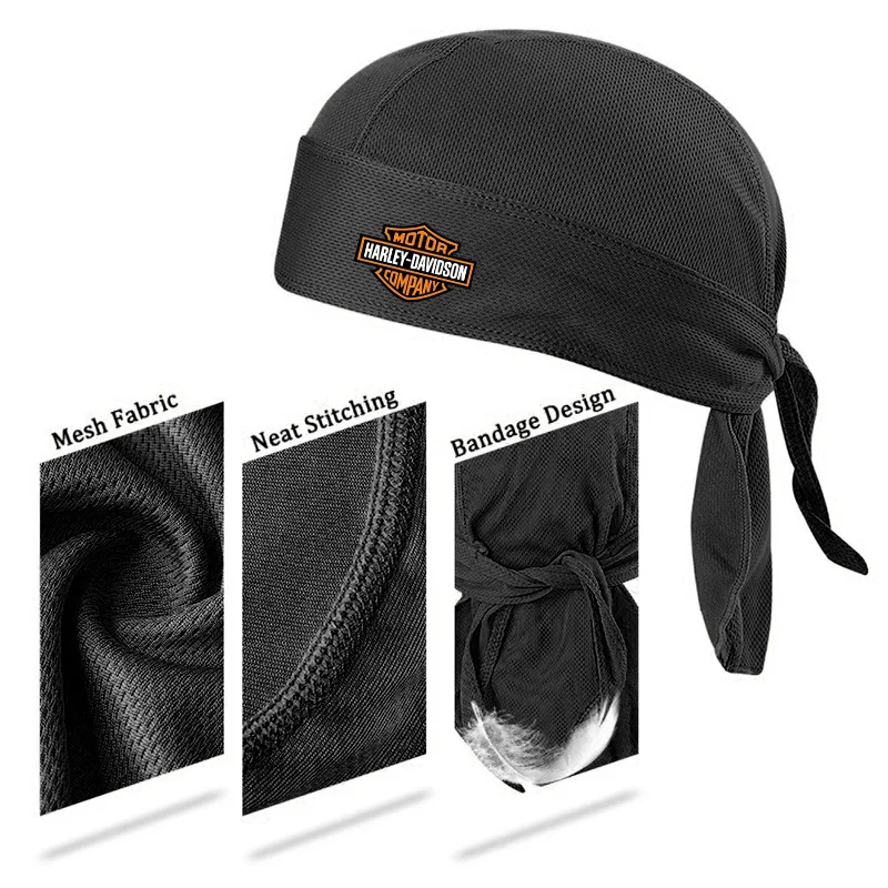 For Harley Davidson Electra Quick Dry Headband Scarf Summer Men Running Riding Bandana Headscarf Hiking Running Balaclava Hat