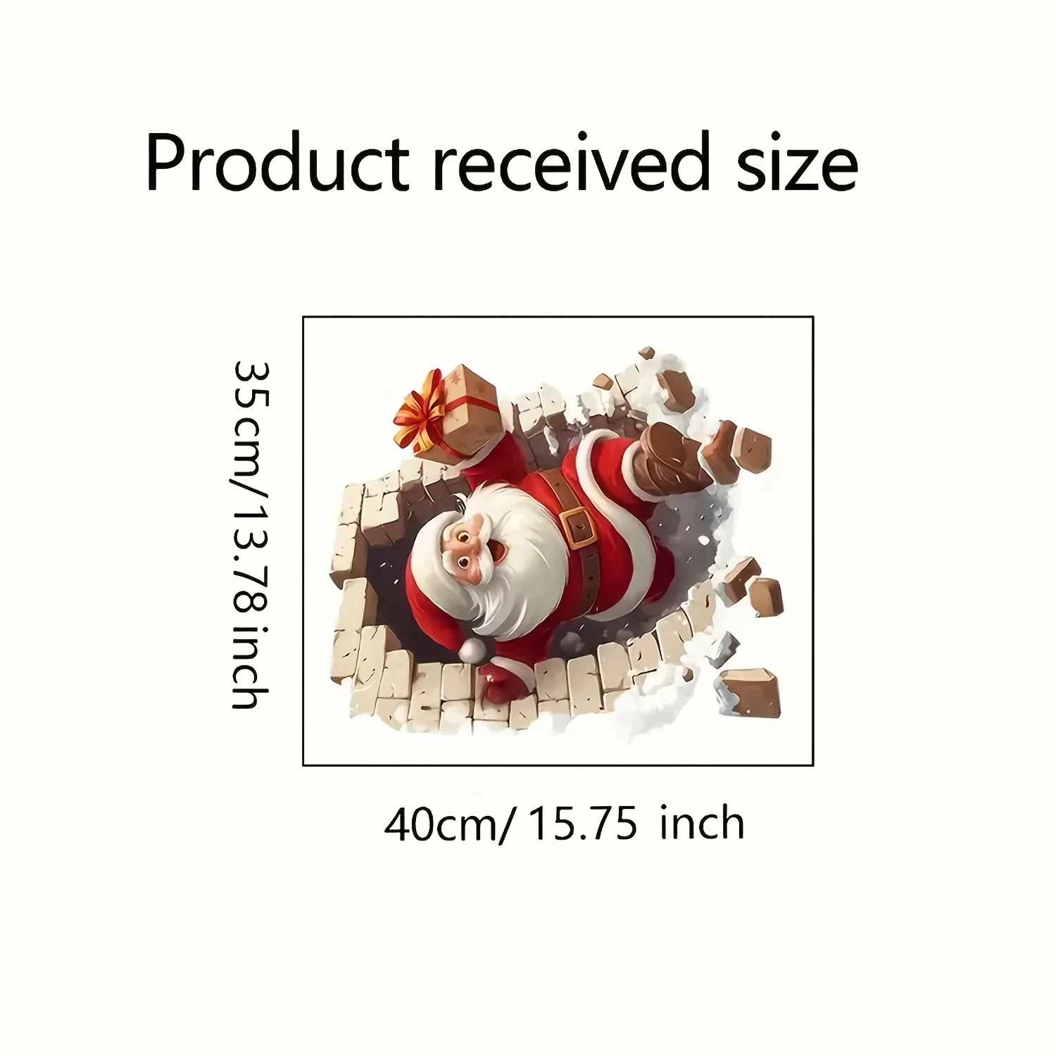 قطعة واحدة من ملصقات الحائط سانتا كلوز - ملصق عيد الميلاد القابل للإزالة، مناسب لغرفة المعيشة وديكور المنزل، سهل التركيب لديكور الغرفة