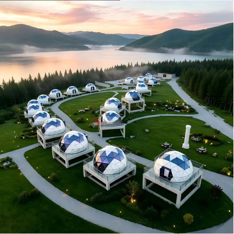 Modern Mini Capsule Castle Dome House with Waterproof Steel Frame for Living Room Bedroom Villa Hotel Resort