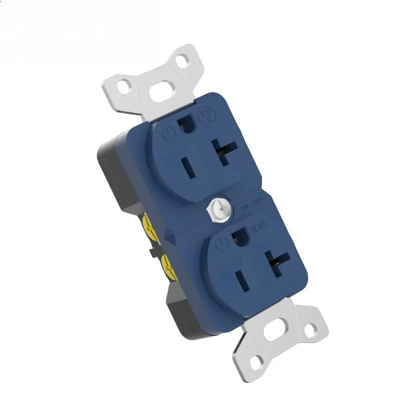 

High-end wire pure copper gold-plated rhodium-plated American standard double seat, audio 20A 125V socket