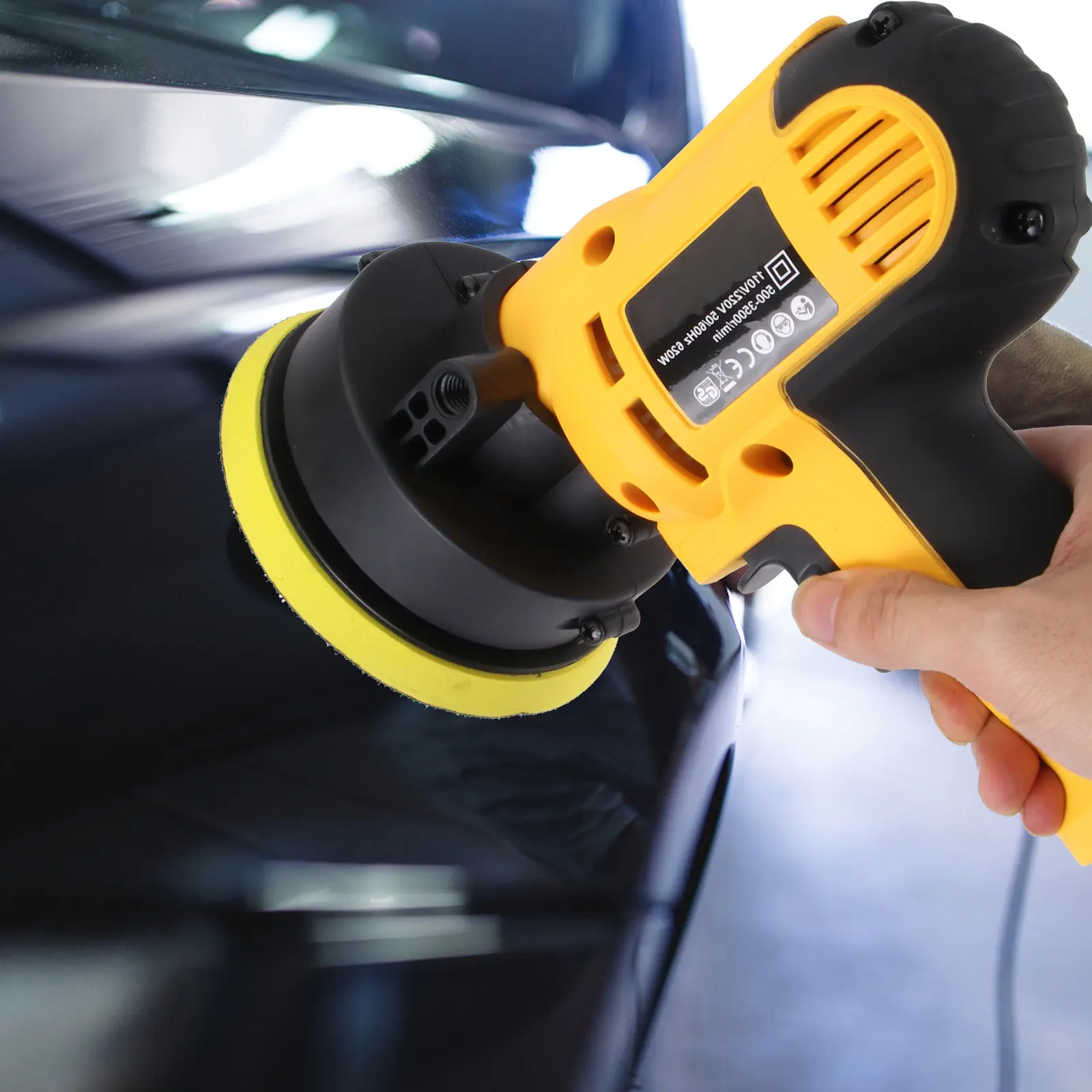 

Electric Car Polisher Vertical Waxing Machine Handheld Automotive Polisher Kit Eu Plug Lightweight Covers