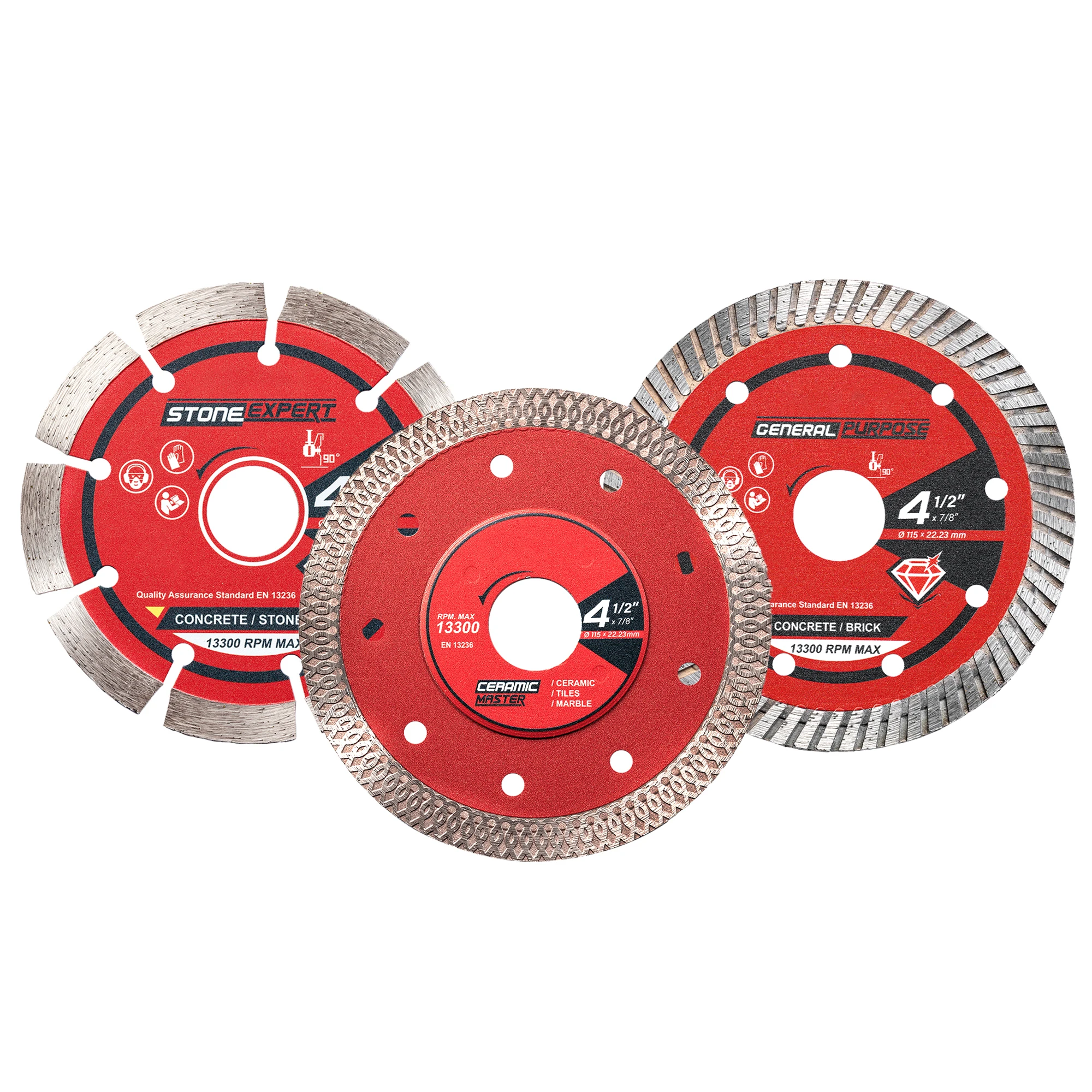 3PCS 4.5 inch Diamond Saw Blades 4-1/2