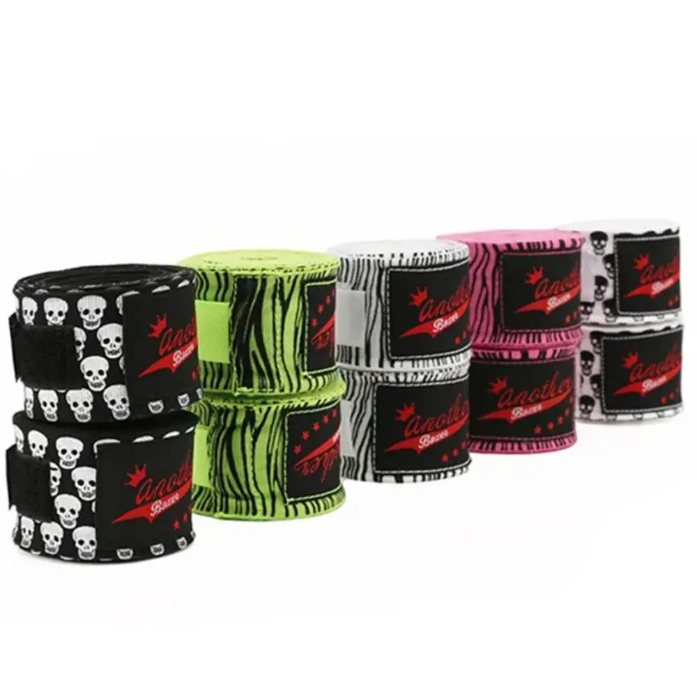 

Protective Gear Elastic Boxing Straps 2 Rolls Cotton Hand Guards Straps Protect Printing Boxing Bandages Wrapped Karate