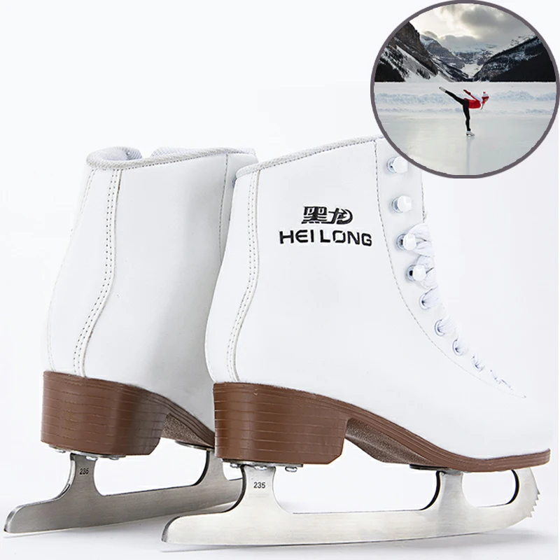 

Ice Figure Skates Shoes For Kid Professional Thermal Warm Thicken Skate Shoes With Ice Blade Waterproof Comfortable for Beginner