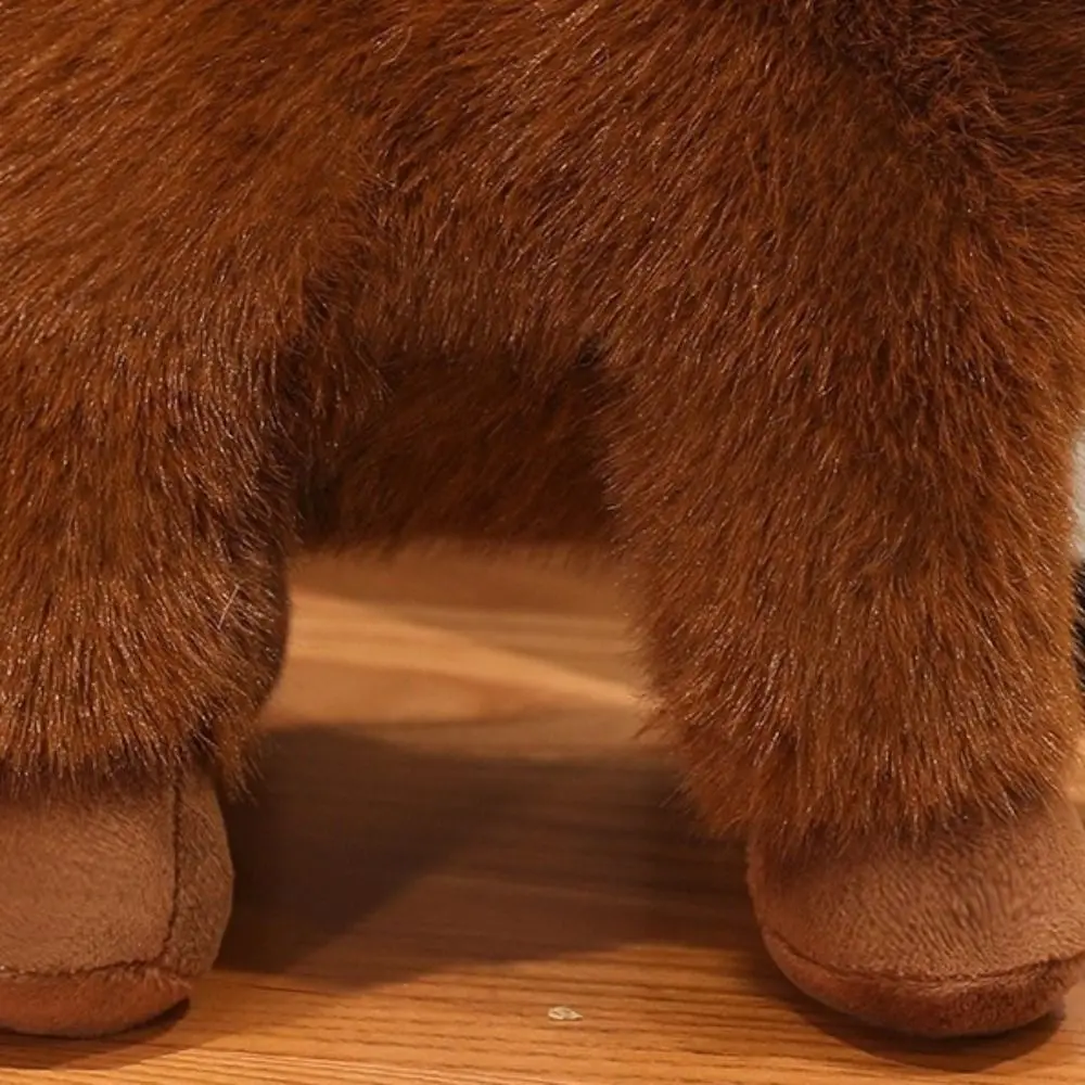 Plushie Horse Simulation Standing Foal Doll Stuffed Tail Fluffy Tail Horse Toys Soft Lovely Cartoon Horse Stuffed Gift