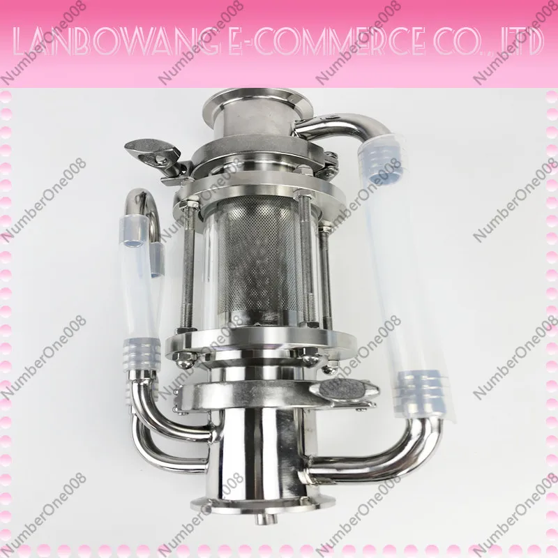Kit de destilación extractor Soxhlet sanitario de 2 pulgadas (51 mm), cesta de filtro de 225 ml de acero inoxidable SS304