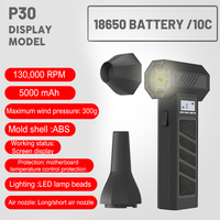 130000RPM Electric Air Duster Mini Turbo Violent Fan 3 Wind Speeds Rechargeable Super Powerful Jet Dry Blower for Car Keyboard