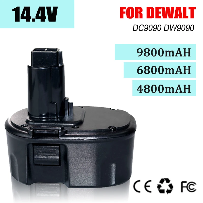 14.4V for Dewalt 6800mAh Replacement Battery for DC9091 DC9094 DW9091 DE9091 DE9092 14.4 Volt Cordless Power Tools Batteries