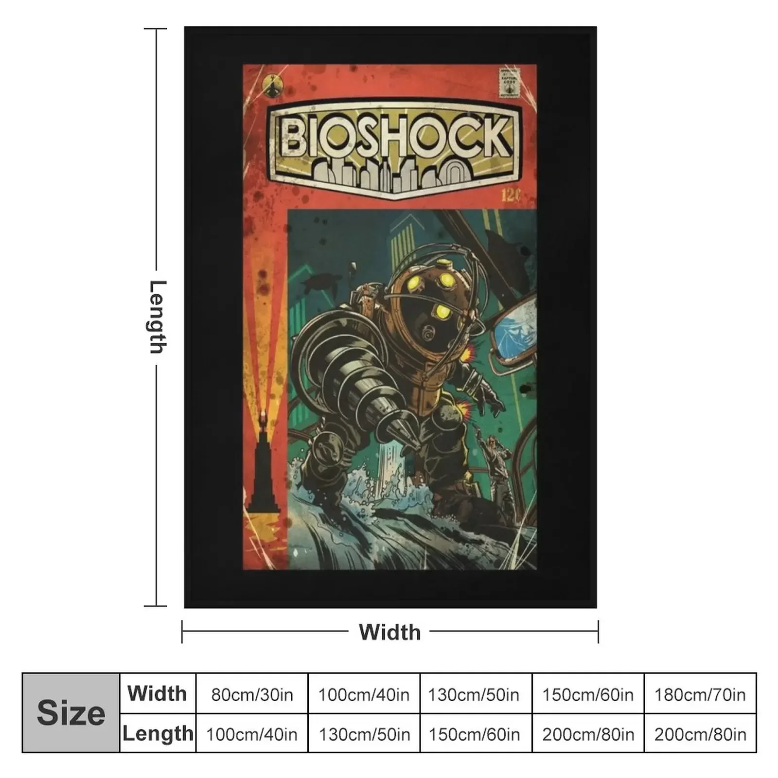 Bioshock Huge Bioshock Bi Throw Blanket bed plaid Luxury Designer Polar Blankets