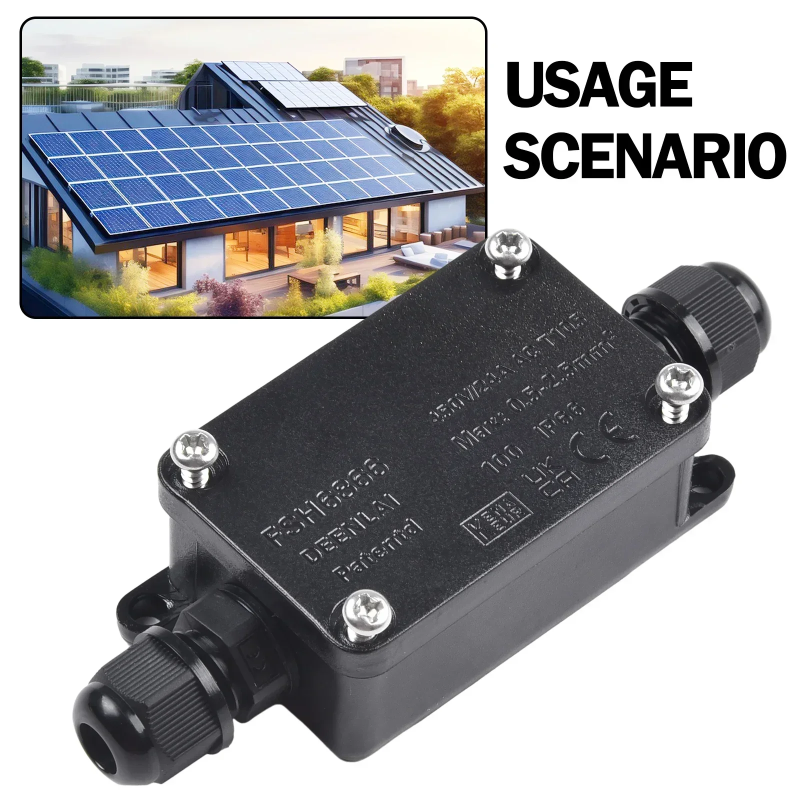 Waterproof Junction Box 2 Way Outdoor Waterproof IP66 Cable Connector External Electrical Junction Box