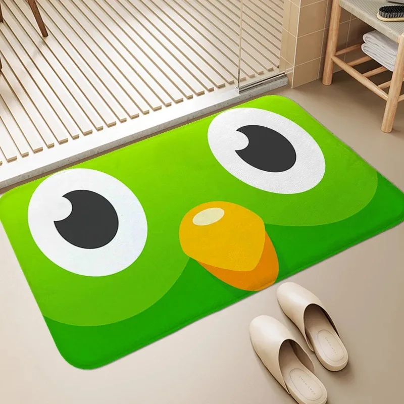 D-Duolingos Printed Floor Mat Cute Cartoon Home Decor Carpet Washable Non Slip Entrance Doormat for Bathroom Bedroom Hallway Rug