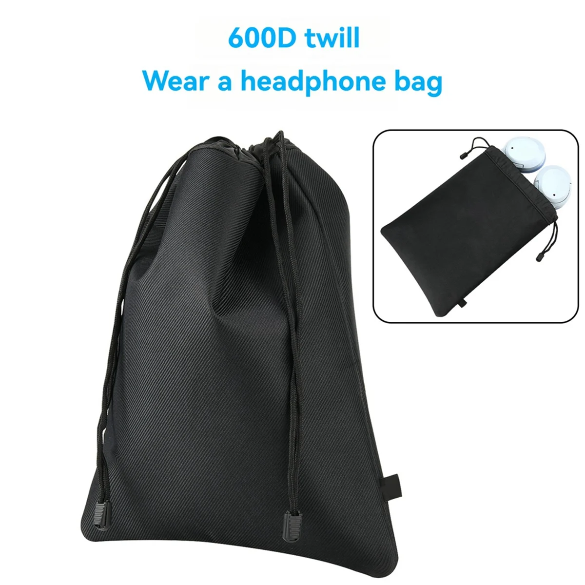 ABXHA Protective Storage Case for Headphones for Apple AirPod Max Universal Headphone Drawstring Pocket Organiser
