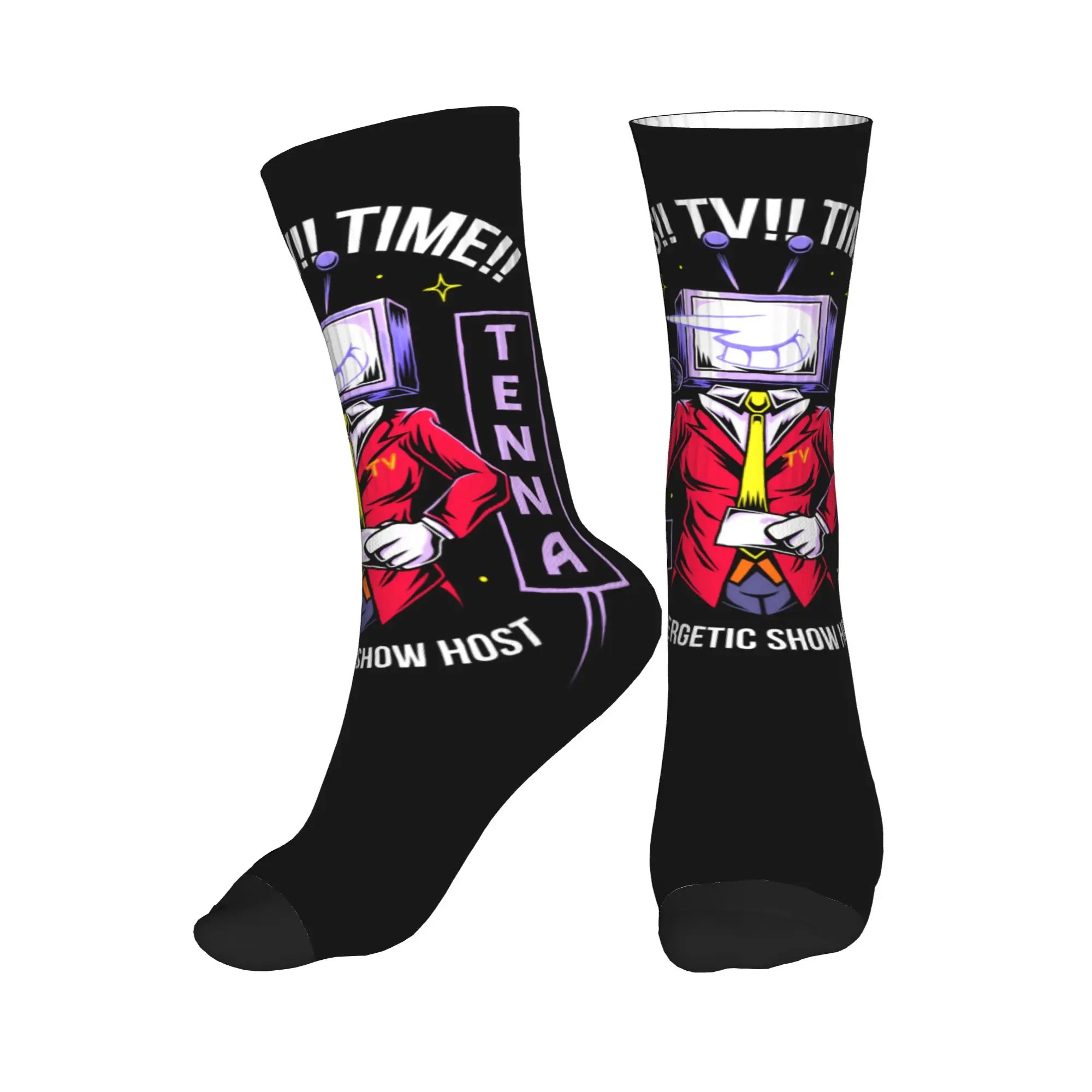 

Kawaii Mens Tenna Deltarune Game Dress Socks Unisex Breathbale Warm 3D Printed Crew Socks