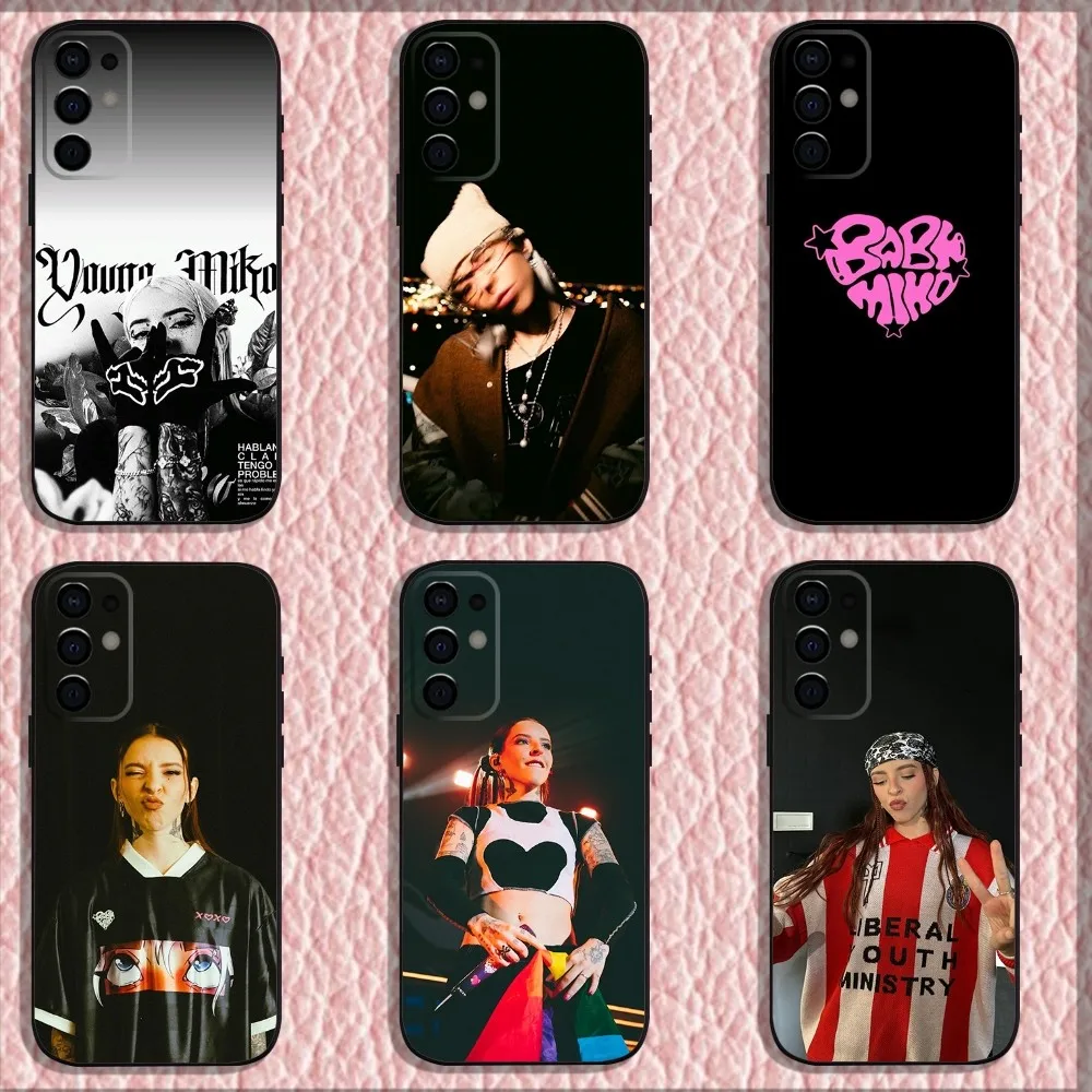 Singer Y-Young M-Miko Phone Case For Samsung S24,S21,S22,S23,S30,Ultra,S20,Plus,Fe,Lite,Note,10,9,5G Black Soft Shell