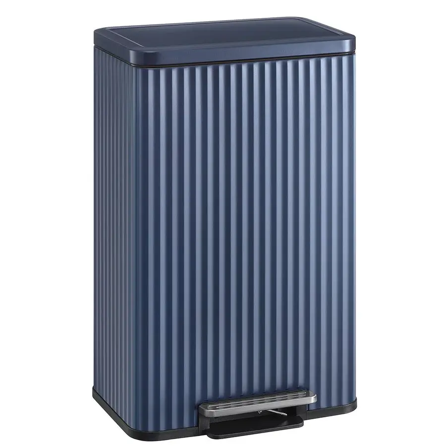 

Мусорное ведро, 50 л (13 галлонов), для кухни, с крышкой, педалью и съемным внутренним ведром, с плавным закрыванием, из нержавеющей стали, 15