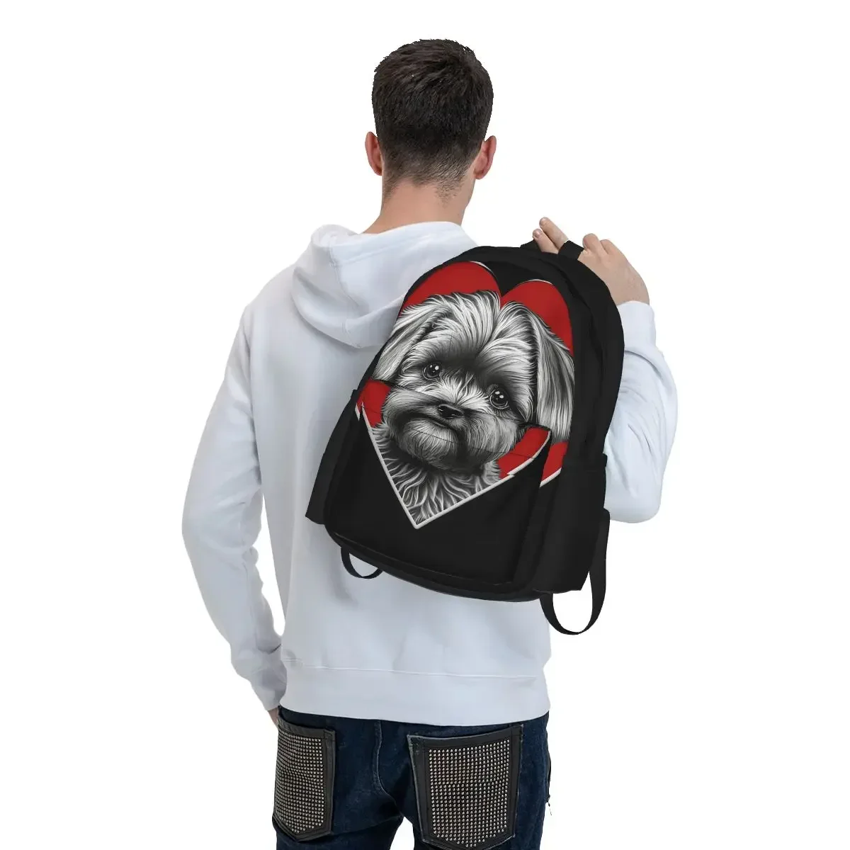Dog Lover Shih Tzu Crest Backpacks Boys Girls Bookbag Children School Bags Cartoon Kids Rucksack Travel Rucksack Shoulder Bag