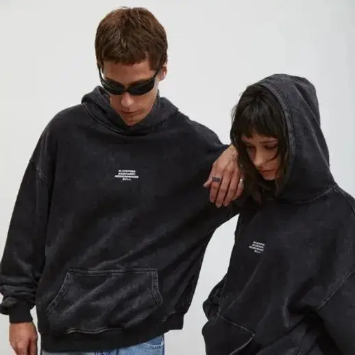 Felpe con cappuccio grafiche con lettere divertenti alla moda di strada russa Felpa oversize nera lavata invecchiata Coppie hip-hop punk grunge allentate