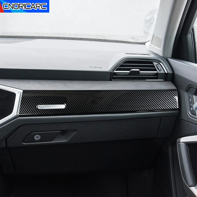 Strisce di rivestimento della copertura della decorazione del pannello del cruscotto della Console dell'auto per Audi Q3 2019-2022 LHD accessori interni modificati con struttura in carbonio