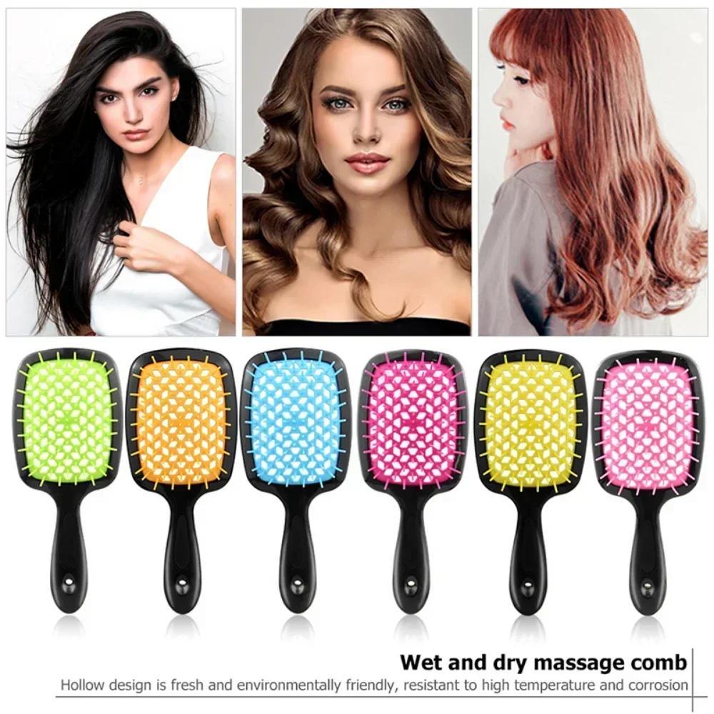 Head Massage Hollow Comb Honeycomb Comb Wet And Dry Fluffy Styling Rib Comb Anti-Hair Loss Scalp Massage Air Cushion Combs