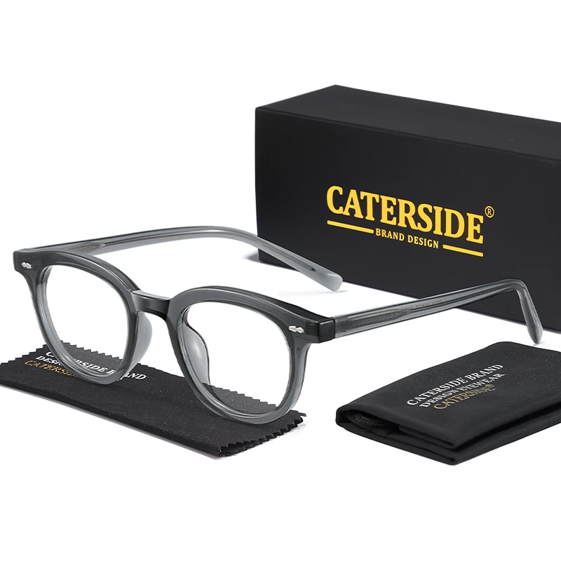 

CATERSIDE круглая мужская оправа для очков, модная целлюлозная пропионатная дужка, оправа для оптических очков, женские декоративные очки