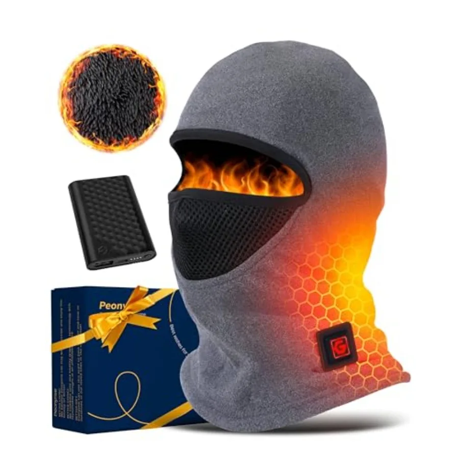 

Graphene Heated Balaclava Neck Gaiter for Men Women Warm Cold Winter Ski Snowboard Motorcycle Gift Black Red Blue Thermal Insul