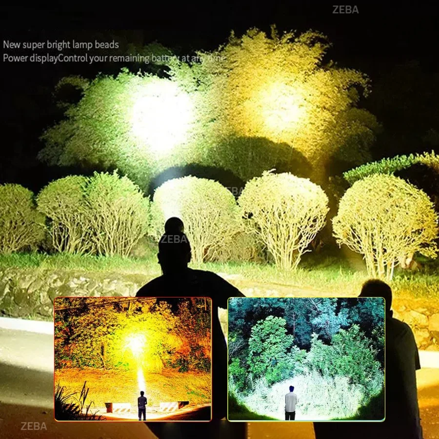 

New LED Sensor Headlamp USB Rechargeable Headlight Strong Light Head Flashlight Long Range 2000M Head Torch Camping Fishing Lamp