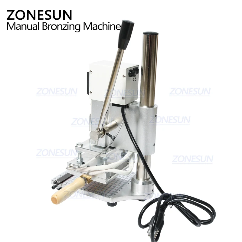 ZONESUN ZS-100 Nuovo Bronzing Macchina Manuale di Cuoio Stampaggio Macchina Di Carta stampa a Caldo Foglio di Alluminio Piastra di Ferro di Calore